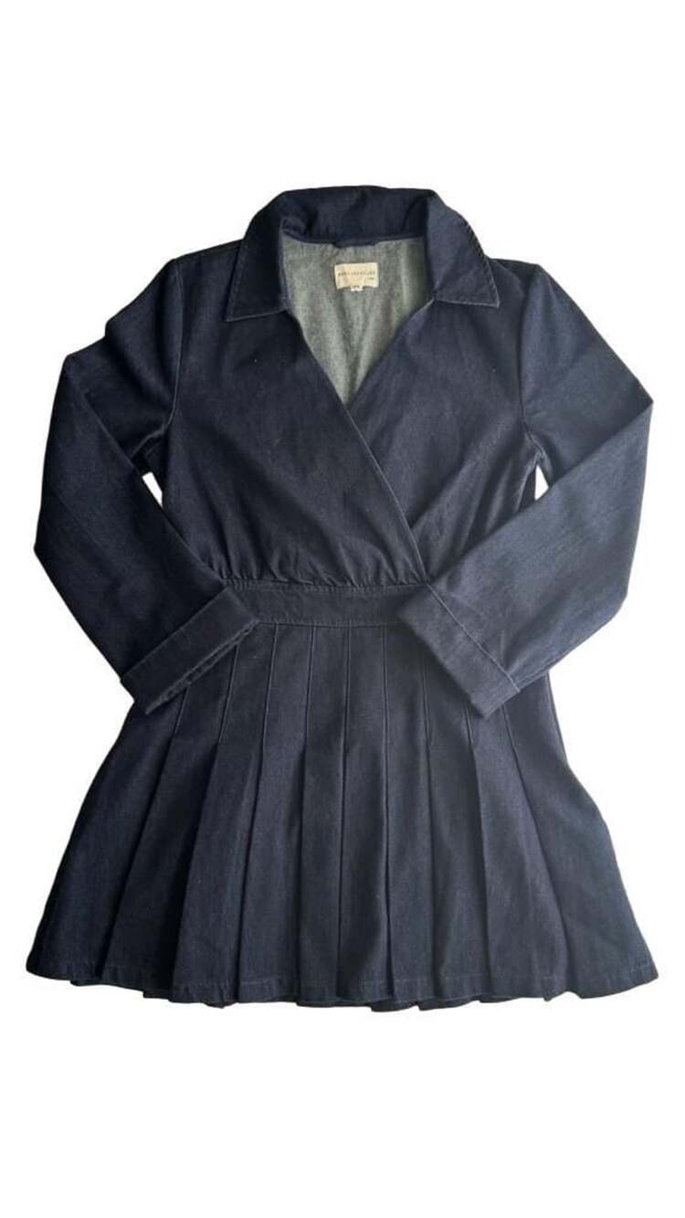 Avec Les Filles Denim Wrap Dress Size M